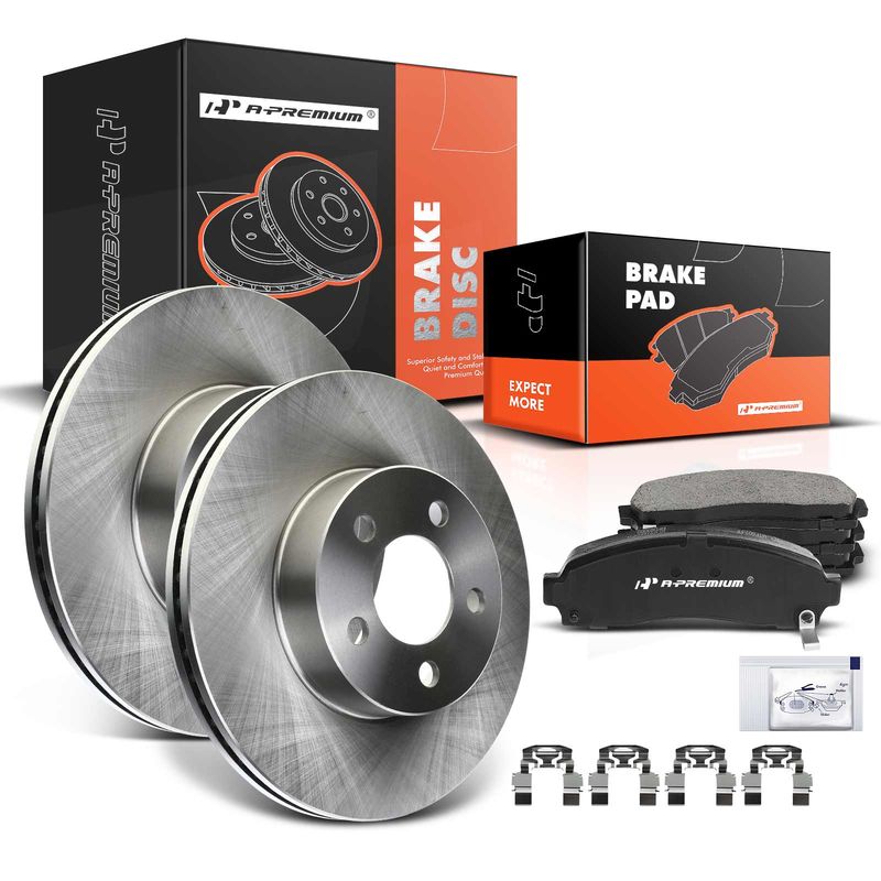 Front Disc Brake Rotors & Ceramic Brake Pads for Ford Ranger Mazda B4000