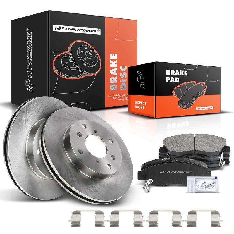 Front Disc Brake Rotors & Ceramic Brake Pads for Honda Accord 98-02 Acura 2.3L