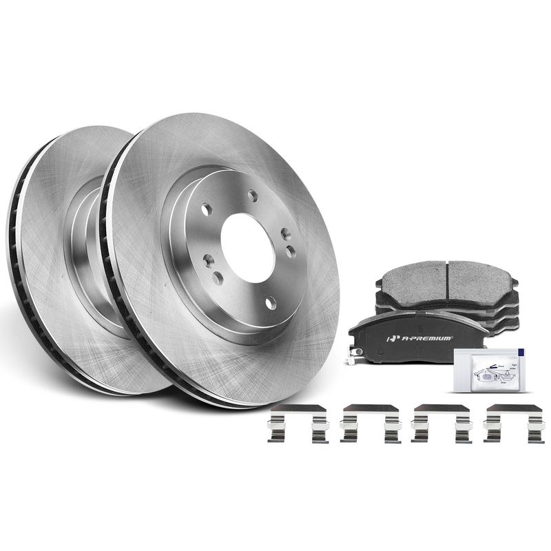 Front Disc Brake Rotors & Ceramic Brake Pads for Hyundai Santa Fe 2001-2006