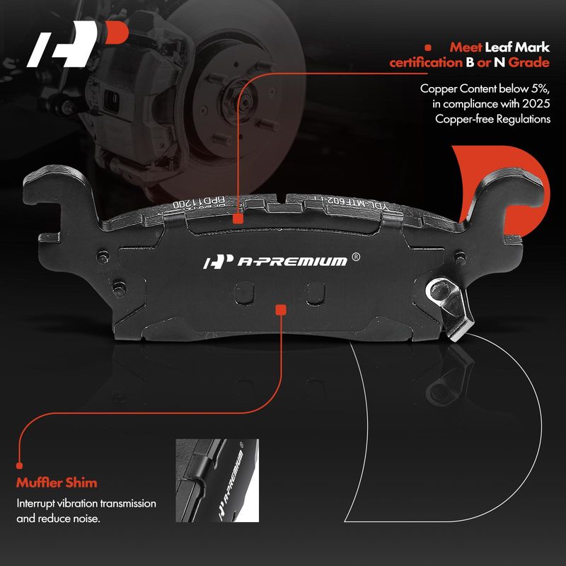 Rear Disc Brake Rotors & Ceramic Brake Pads for Hummer H3 06-10 H3T 09-10