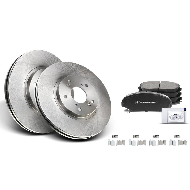 Front Disc Brake Rotors & Ceramic Brake Pads for Honda Odyssey 1999-2004 Acura