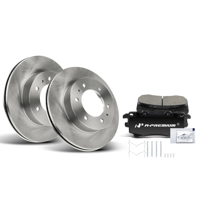 Front Disc Brake Rotors & Ceramic Brake Pads for Hummer H3 2006-2010