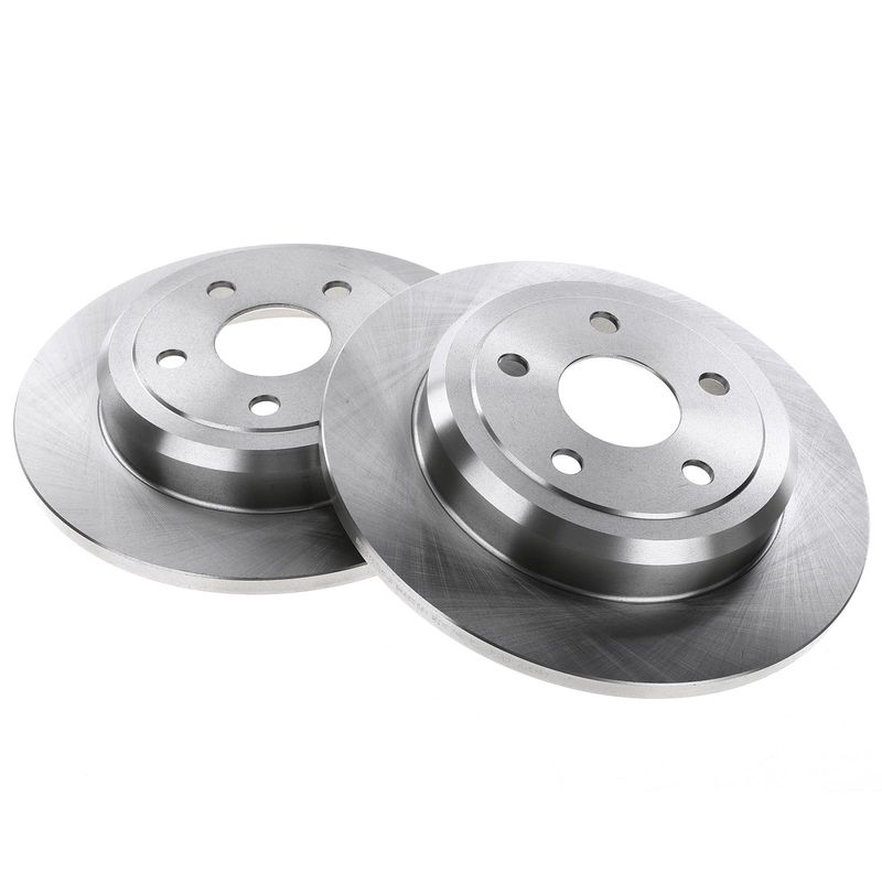 Front & Rear Disc Brake Rotors & Ceramic Brake Pads for Jeep Grand Cherokee