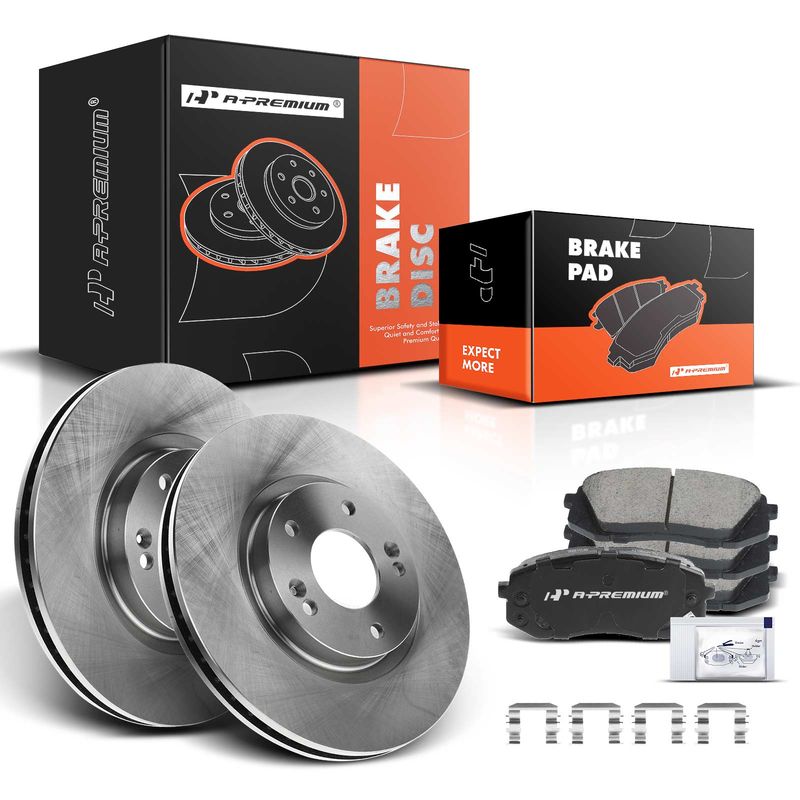 Front Disc Brake Rotors & Ceramic Brake Pads for Hyundai Tucson 2010-2015 Kia
