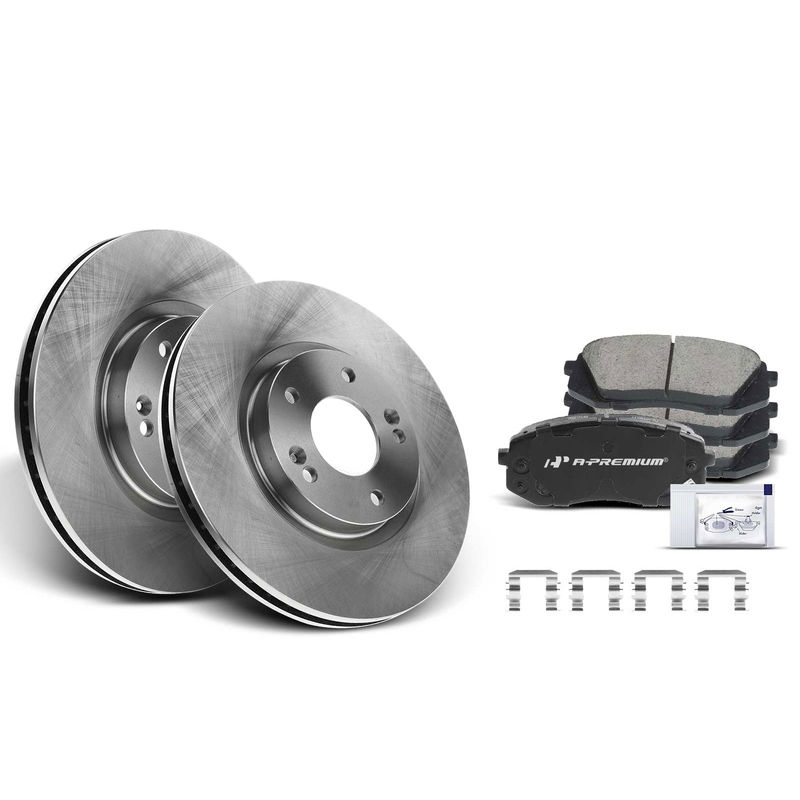 Front Disc Brake Rotors & Ceramic Brake Pads for Hyundai Tucson 2010-2015 Kia