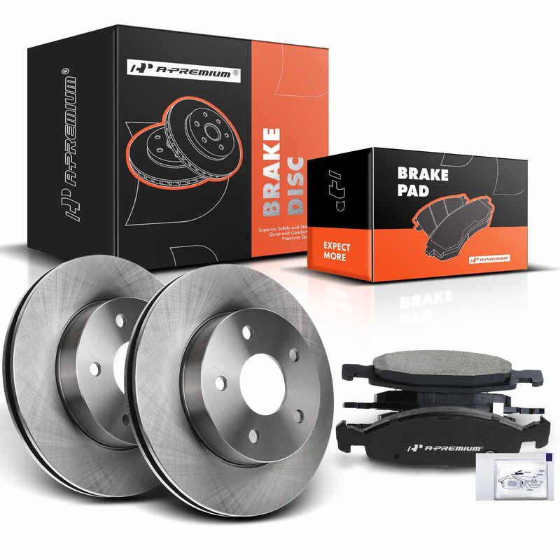 Front Disc Brake Rotors & Ceramic Brake Pads for Jeep Grand Cherokee 1999-2002