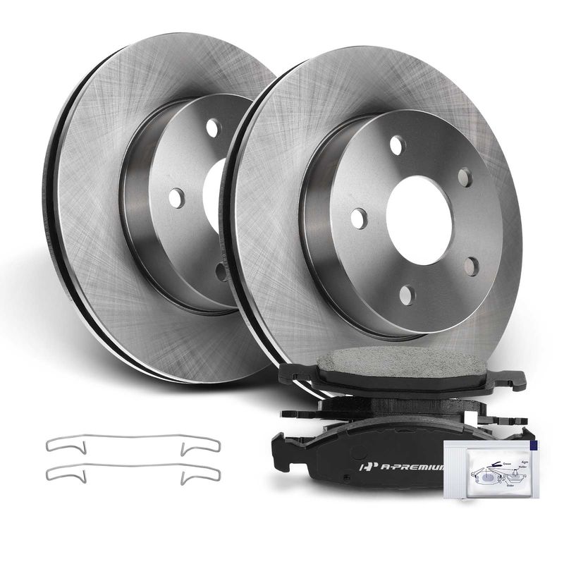 Front Disc Brake Rotors & Ceramic Brake Pads for Jeep Grand Cherokee 1999-2002