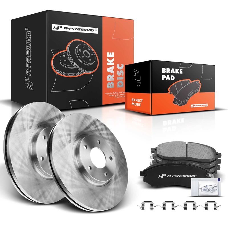 Front Disc Brake Rotors & Ceramic Brake Pads for INFINITI EX35 G35 Nissan Murano
