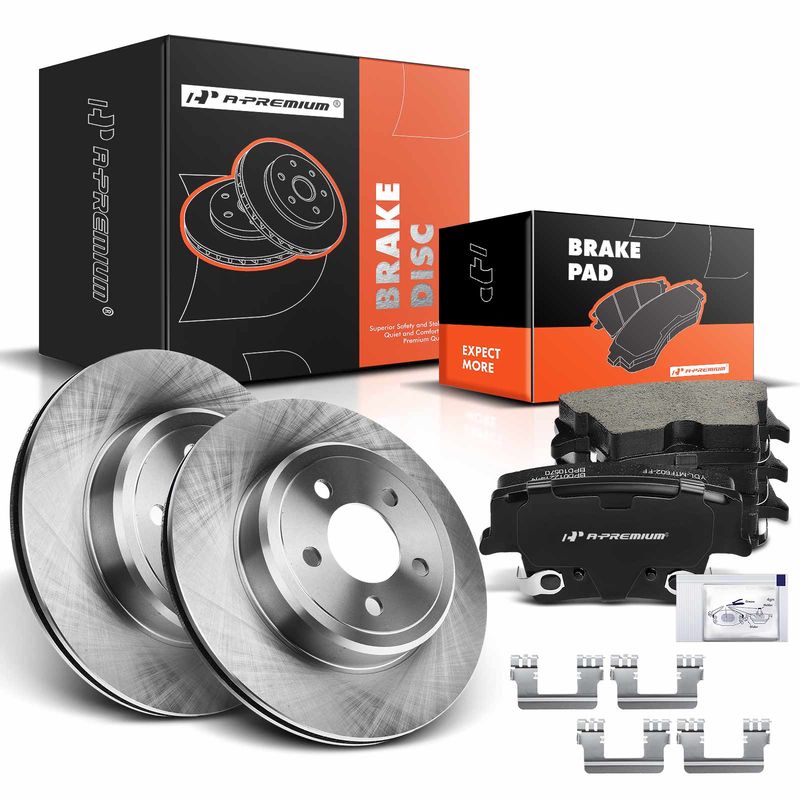 Rear Disc Brake Rotors & Ceramic Brake Pads for Chrysler 300 2005-2020 Dodge