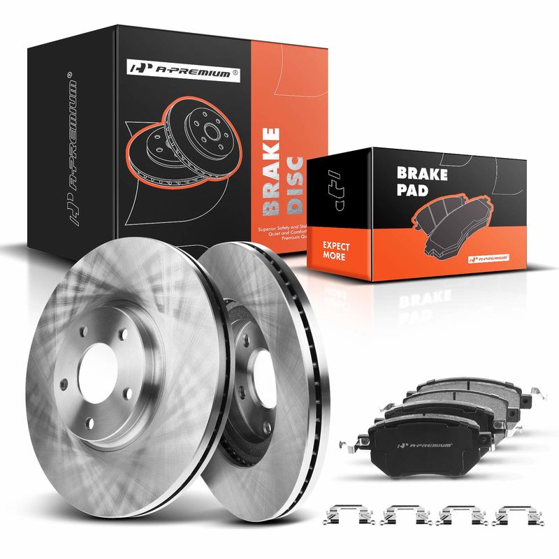 Front Disc Brake Rotors & Ceramic Brake Pads for INFINITI FX35 2003-2005 Nissan