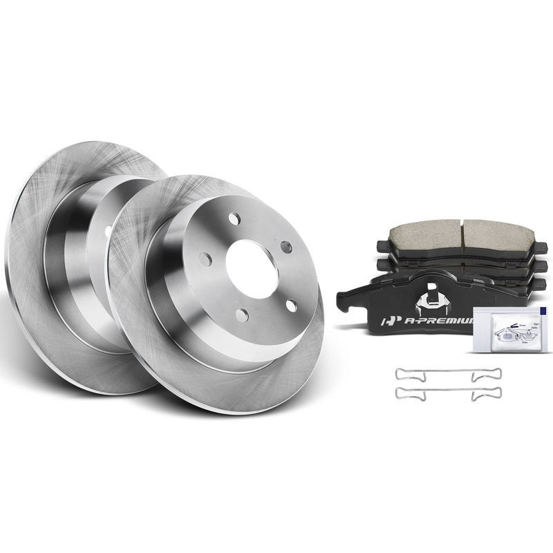 Rear Disc Brake Rotors & Ceramic Brake Pads for Jeep Grand Cherokee 1999-2004