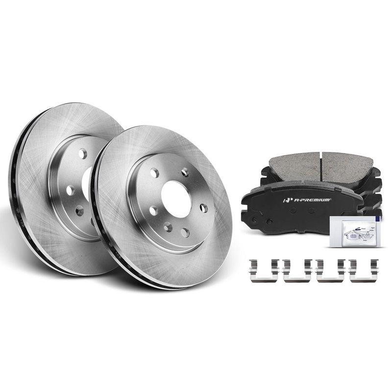 Front Disc Brake Rotors & Ceramic Brake Pads for Chevrolet Malibu Buick LaCrosse