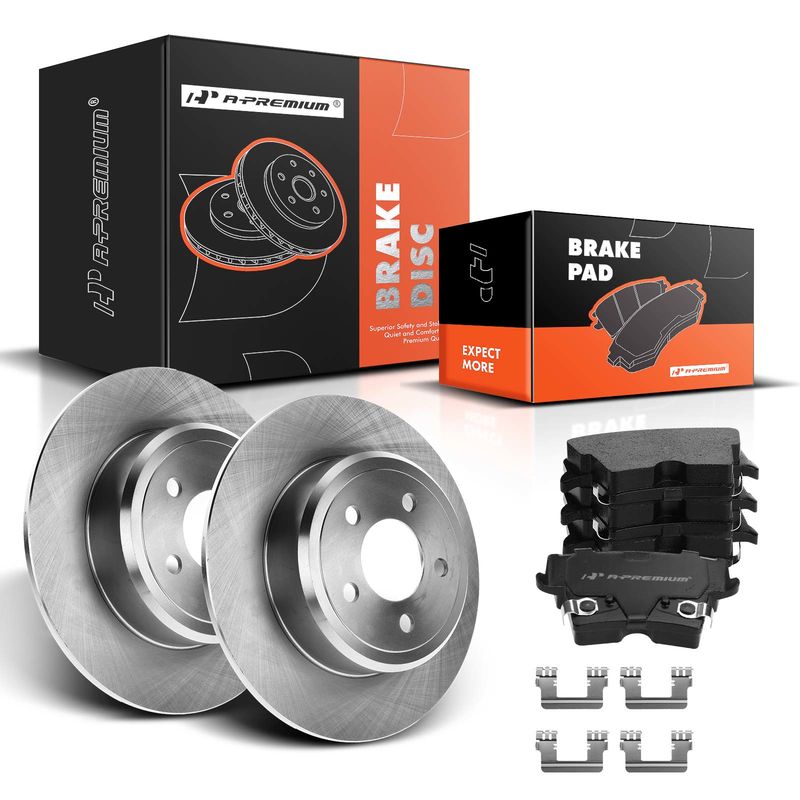 Rear Disc Brake Rotors & Ceramic Brake Pads for Chrysler 300 05-20 Dodge Charger