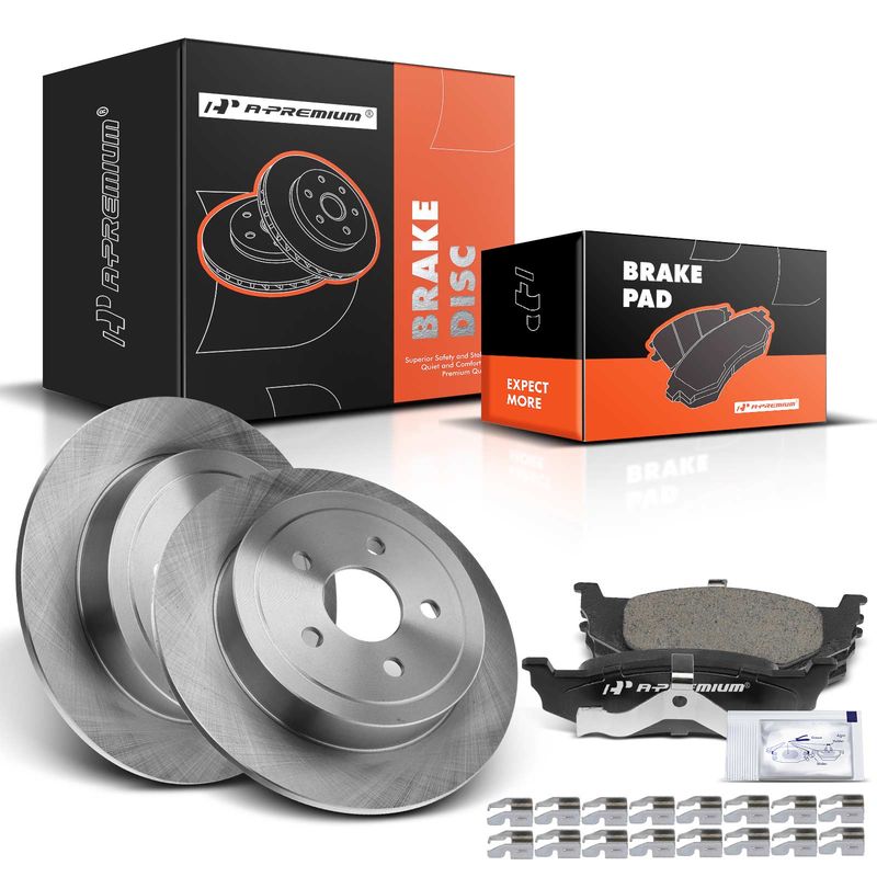 Rear Disc Brake Rotors & Ceramic Brake Pads for Chrysler Sebring Dodge Neon