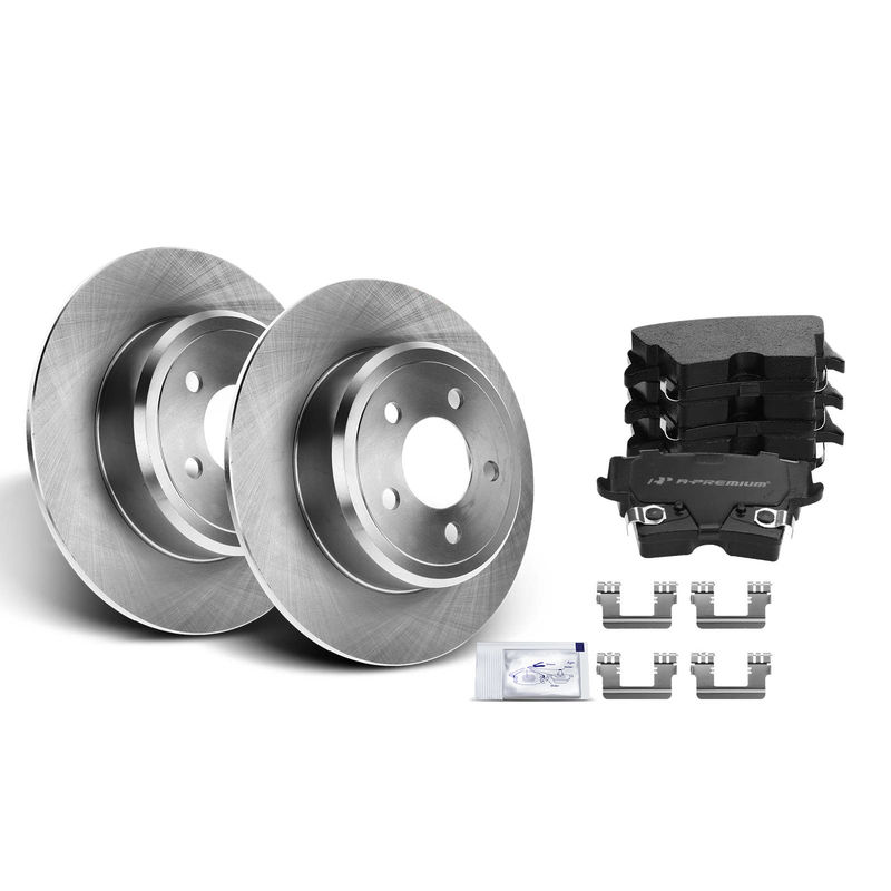 Rear Disc Brake Rotors & Ceramic Brake Pads for Chrysler 300 05-20 Dodge Charger