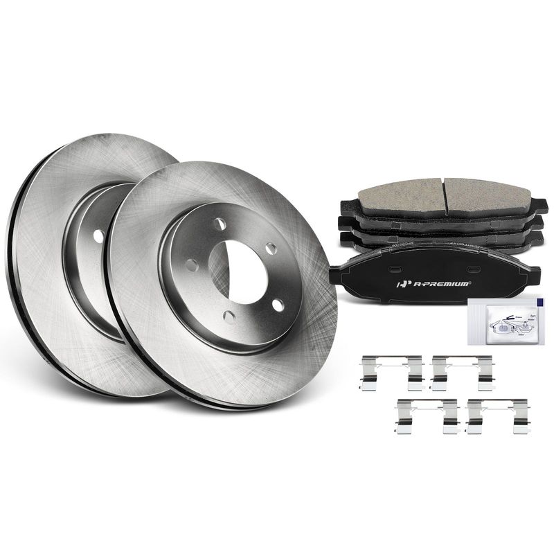 Front Disc Brake Rotors & Ceramic Brake Pads for Chrysler Pacifica 2004-2008