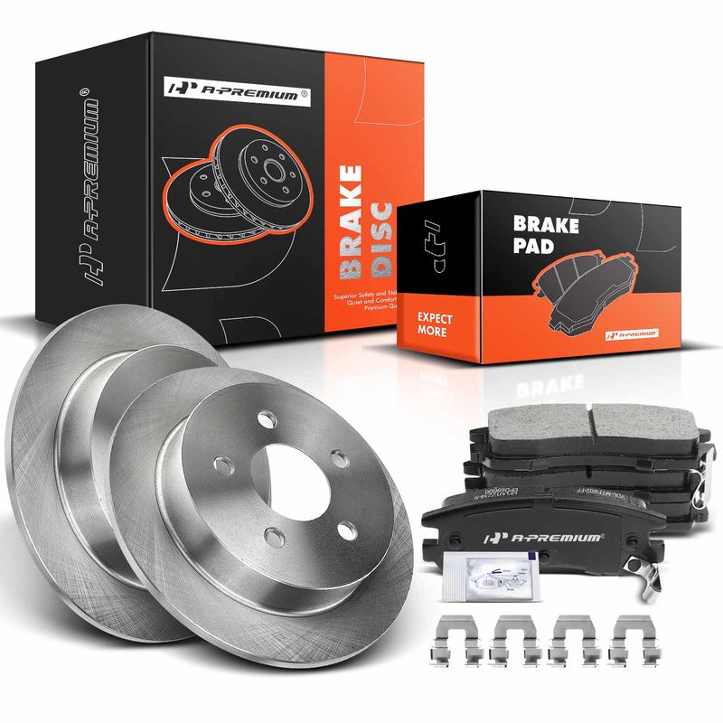 Rear Disc Brake Rotors & Ceramic Brake Pads for Chevrolet Impala Buick Pontiac