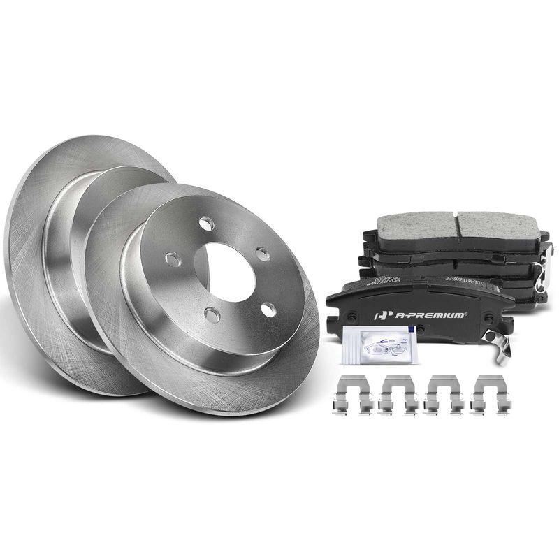 Rear Disc Brake Rotors & Ceramic Brake Pads for Chevrolet Impala Buick Pontiac