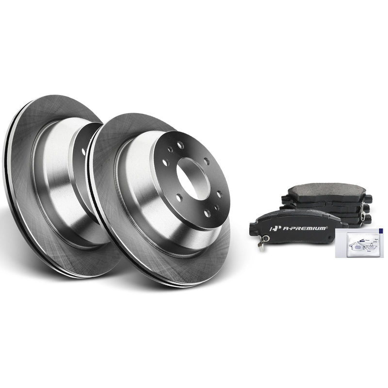 Rear Disc Brake Rotors & Ceramic Brake Pads for Chevrolet Trailblazer Isuzu Saab