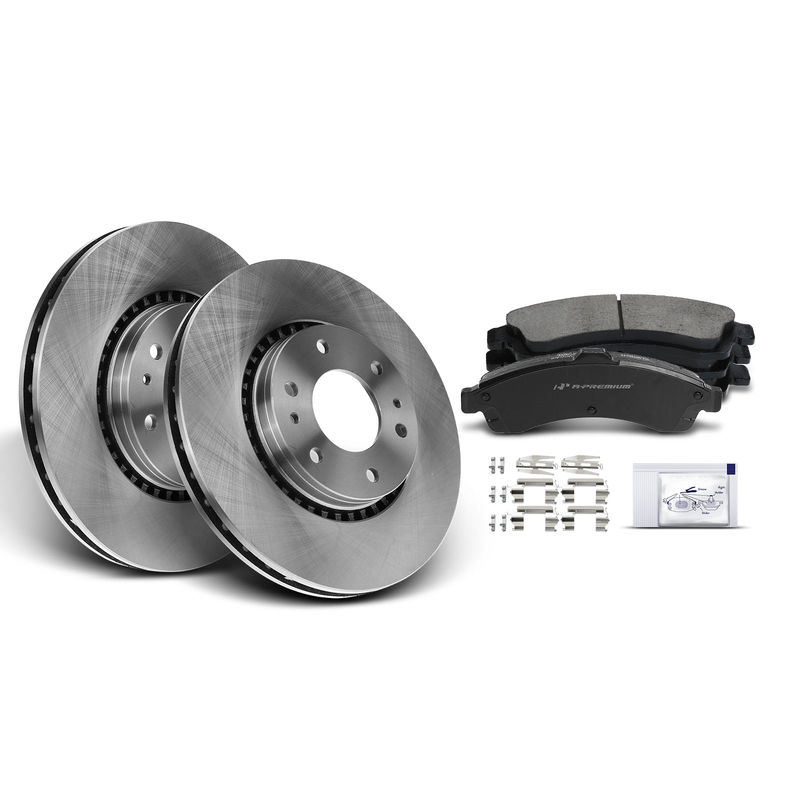 Front Disc Brake Rotors & Ceramic Brake Pads for Chevrolet SSR GMC Isuzu Buick