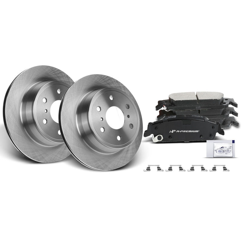 Rear Disc Brake Rotors & Ceramic Brake Pads for Chevrolet Silverado 1500 LD GMC