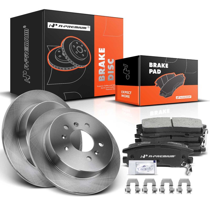 Rear Disc Brake Rotors & Ceramic Brake Pads for Chevrolet Impala 06-10 Buick