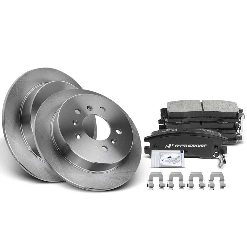 Rear Disc Brake Rotors & Ceramic Brake Pads for Chevrolet Impala 06-10 Buick