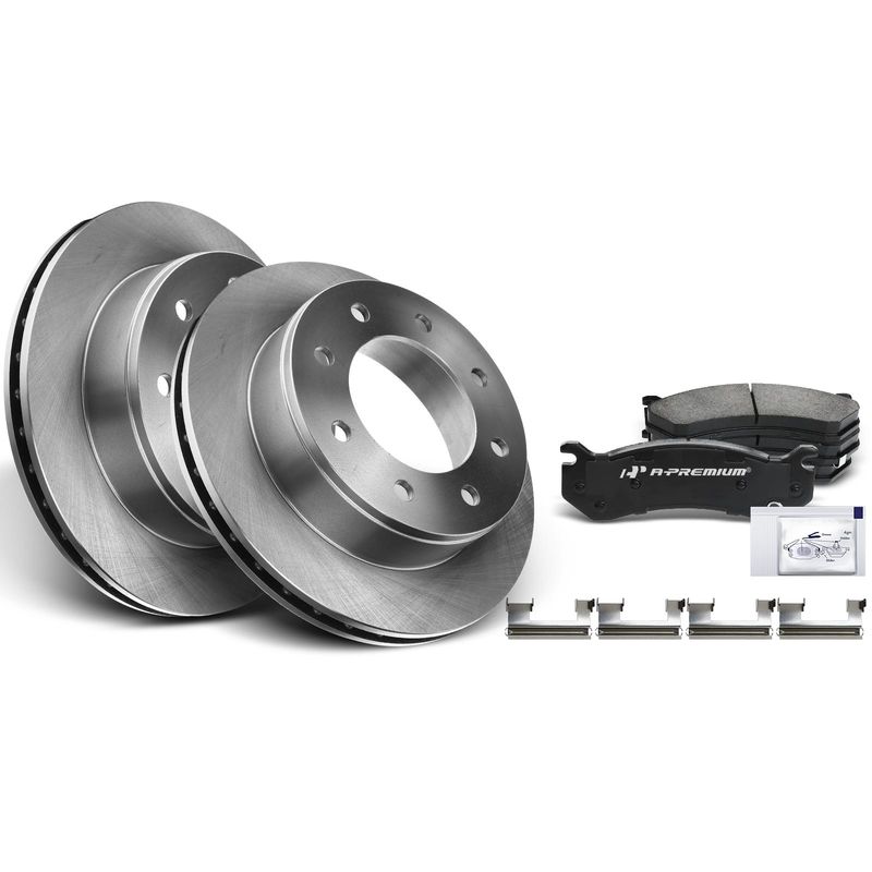 Rear Disc Brake Rotors & Ceramic Brake Pads for Chevrolet Silverado 1500 HD GMC