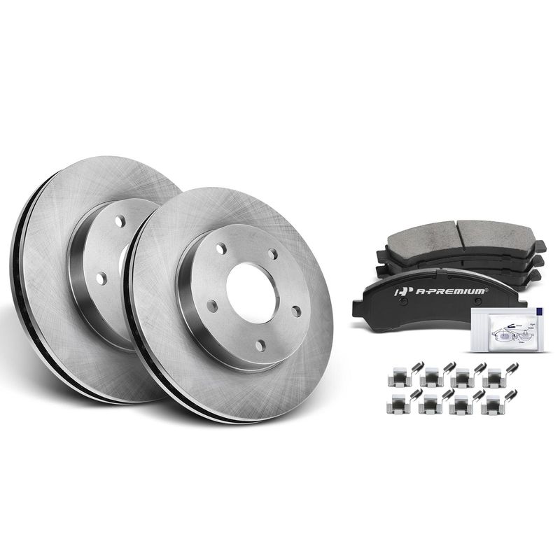 Front Disc Brake Rotors & Ceramic Brake Pads for Chevrolet Blazer S10 GMC Jimmy