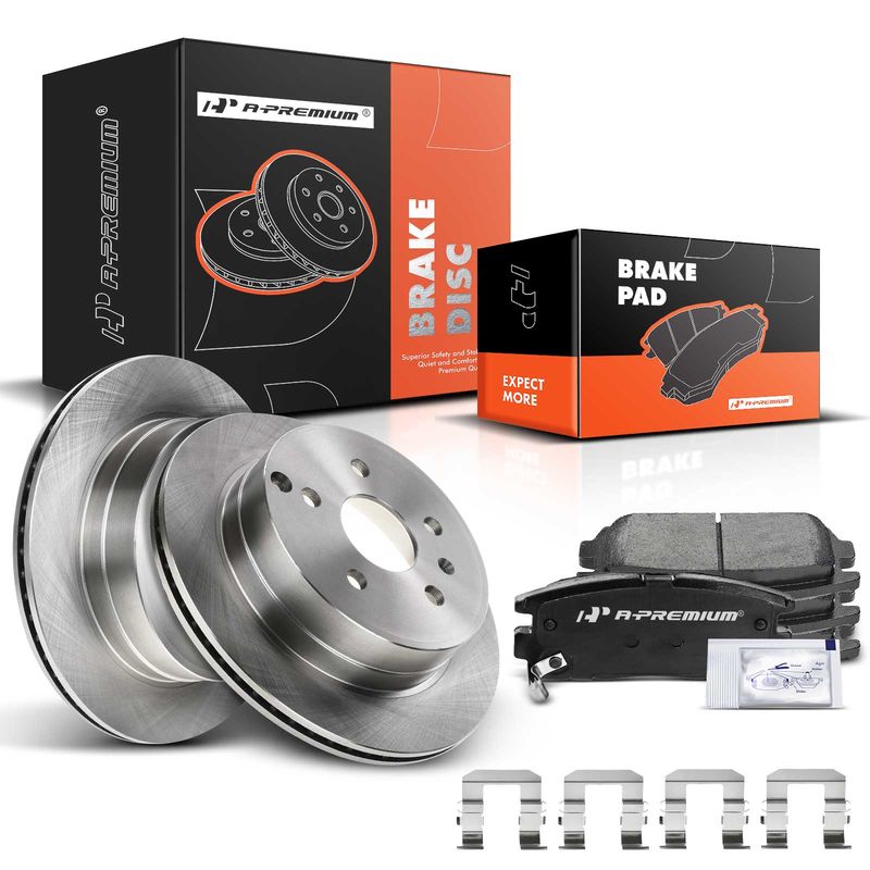 Rear Disc Brake Rotors & Ceramic Brake Pads for Chevrolet Equinox GMC Terrain