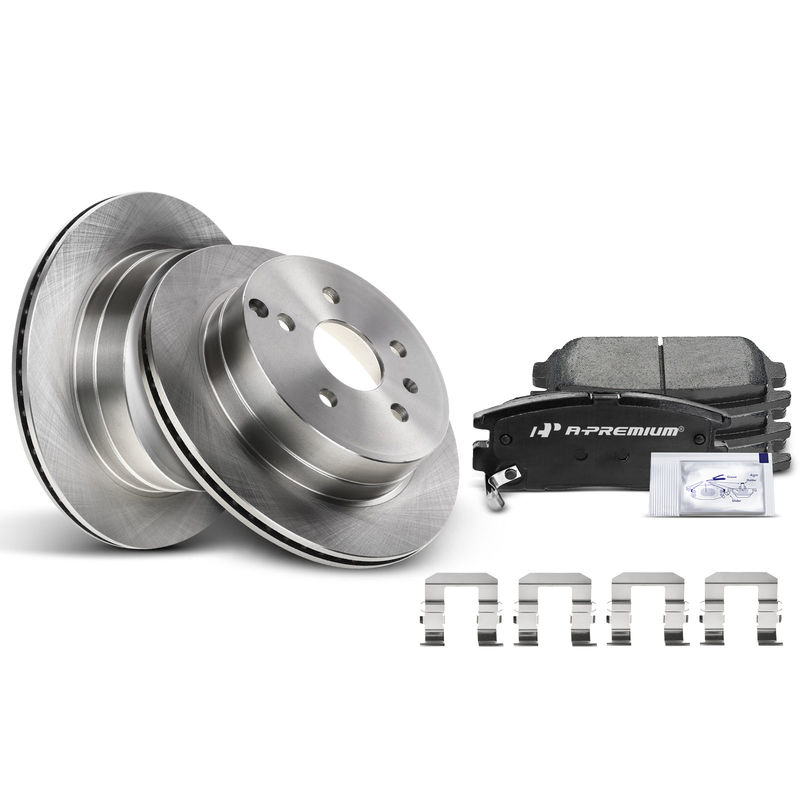 Rear Disc Brake Rotors & Ceramic Brake Pads for Chevrolet Equinox GMC Terrain
