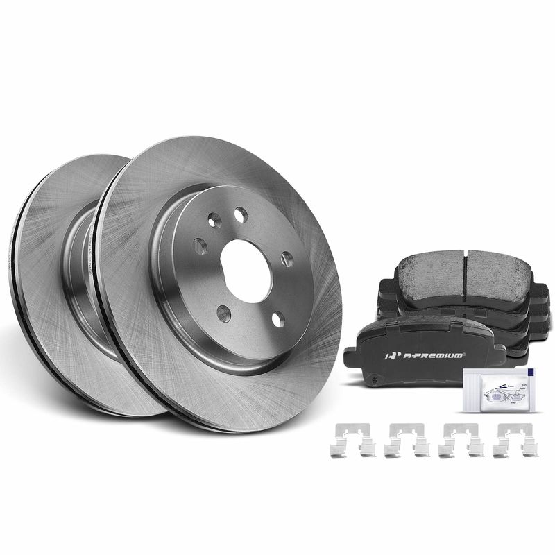 Rear Disc Brake Rotors & Ceramic Brake Pads for Chevrolet Impala Buick LaCrosse