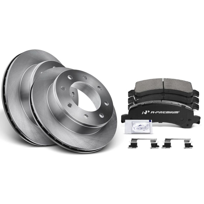 Rear Disc Brake Rotors & Ceramic Brake Pads for Chevrolet Express 2500 GMC