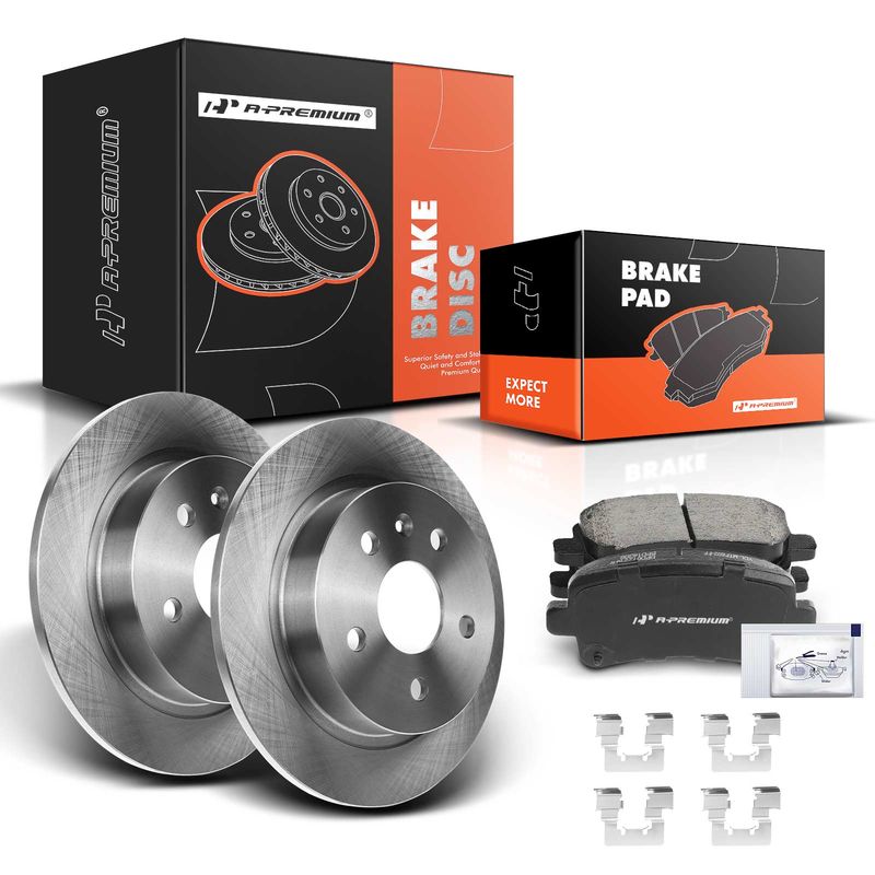 Rear Disc Brake Rotors & Ceramic Brake Pads for Buick Regal Chevrolet Malibu