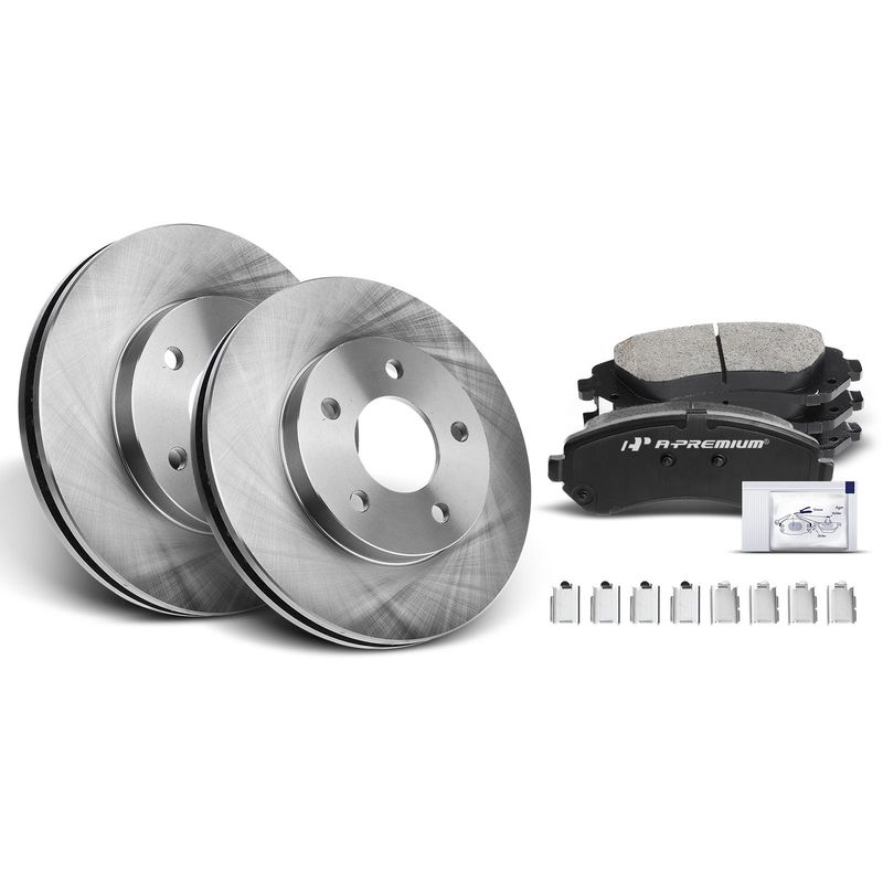 Front Disc Brake Rotors & Ceramic Brake Pads for Buick Rendezvous 02-07 Pontiac
