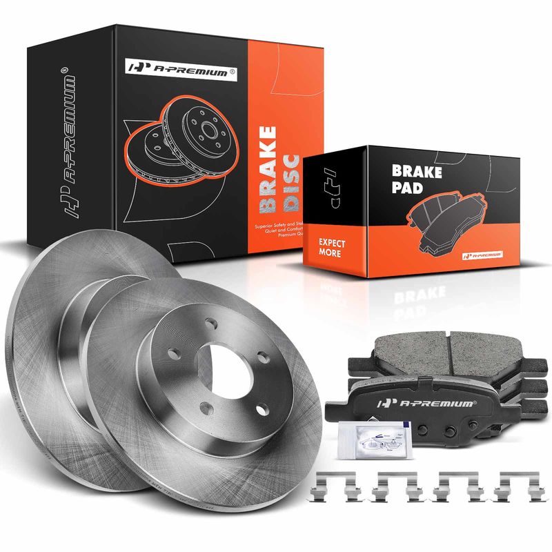 Rear Disc Brake Rotors & Ceramic Brake Pads for Chevrolet Cobalt Pontiac Pursuit