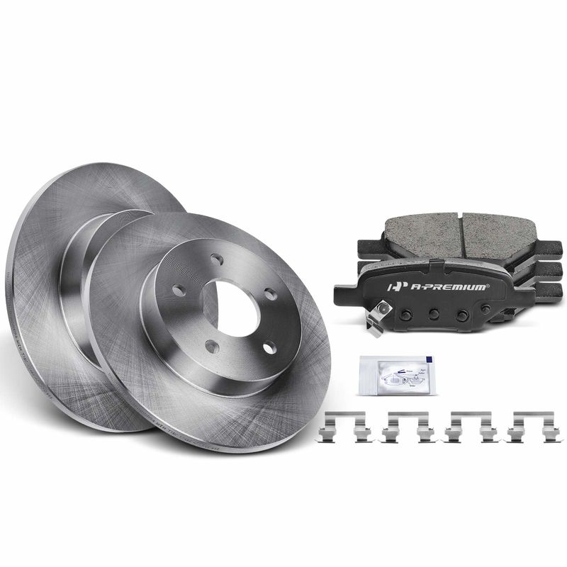 Rear Disc Brake Rotors & Ceramic Brake Pads for Chevrolet Cobalt Pontiac Pursuit