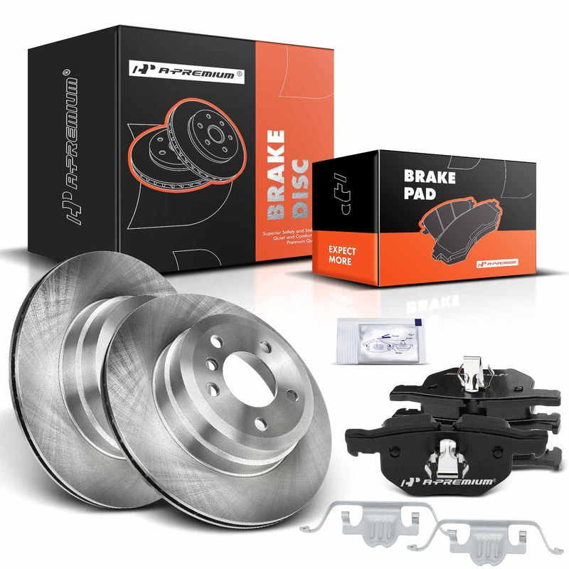 Rear Disc Brake Rotors & Ceramic Brake Pads for BMW X5 2007-2018 X6 E70 F15 F16