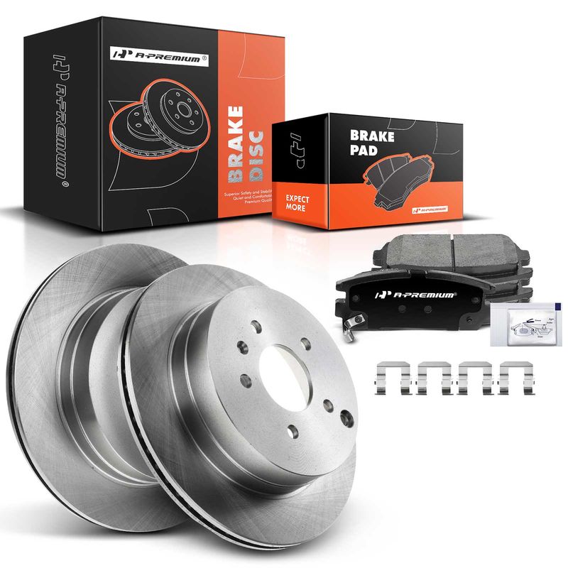 Rear Disc Brake Rotors & Ceramic Brake Pads for Chevrolet Equinox Captiva Sport