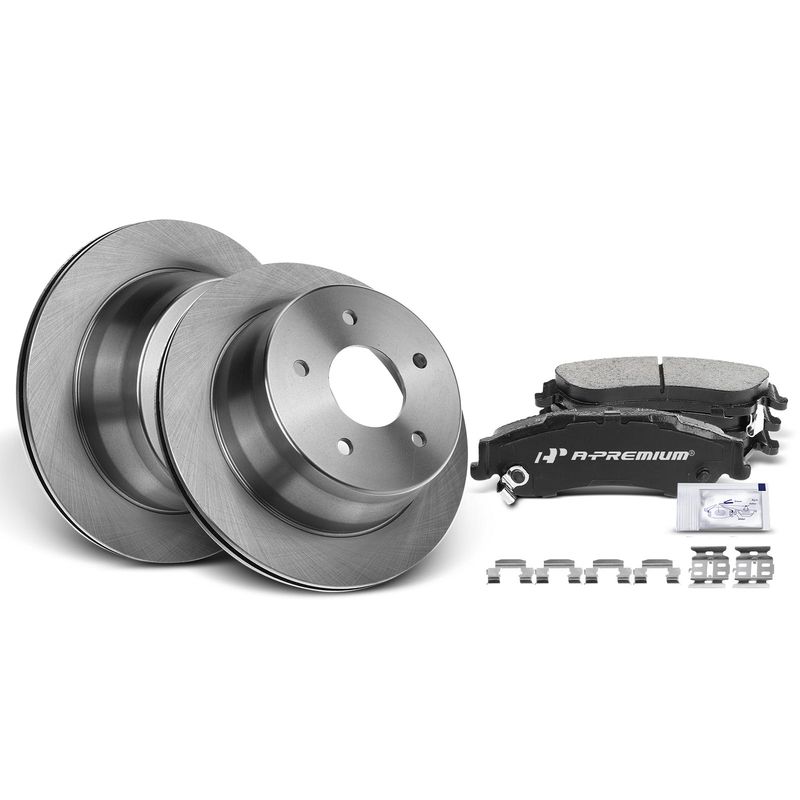 Rear Disc Brake Rotors & Ceramic Brake Pads for Chevrolet Blazer 97-05 S10 GMC
