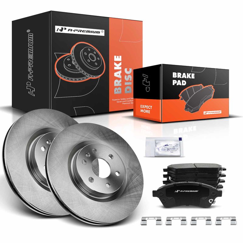 Front Disc Brake Rotors & Ceramic Brake Pads for Cadillac SRX 10-16 Saab 9-4X