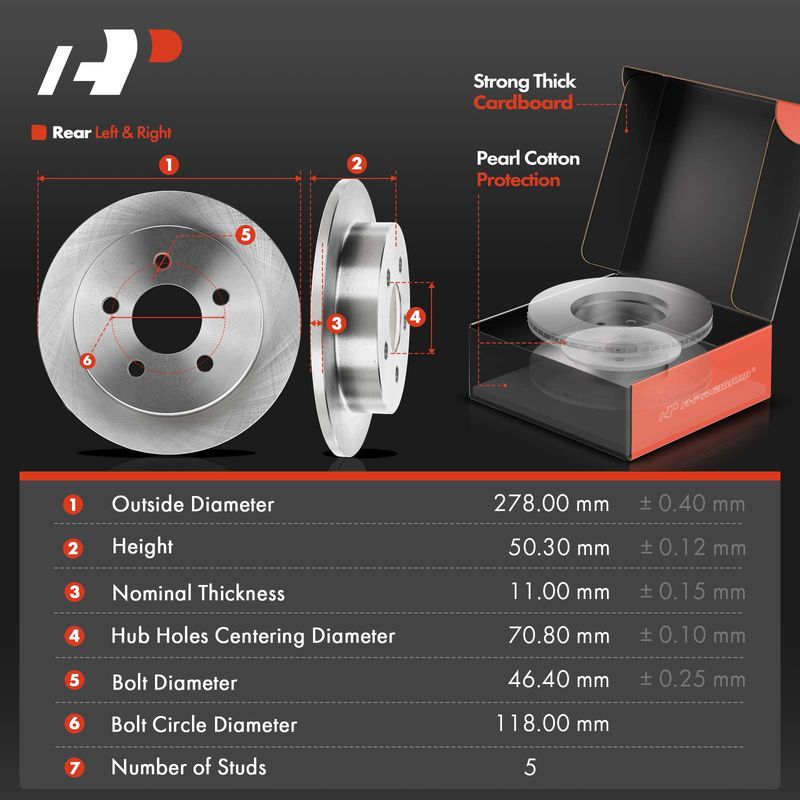 Front & Rear Disc Brake Rotors & Ceramic Brake Pads for Chevrolet Impala Olds