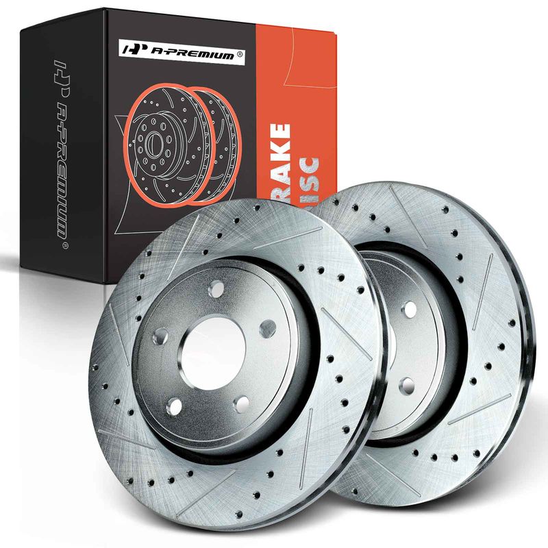 Front Drilled Brake Rotors for Jeep Commander 2006-2010 Grand Cherokee 2005-2010