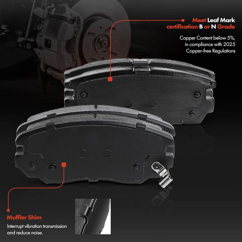 Front & Rear Disc Brake Rotors & Ceramic Brake Pads for Chevrolet Equinox GMC
