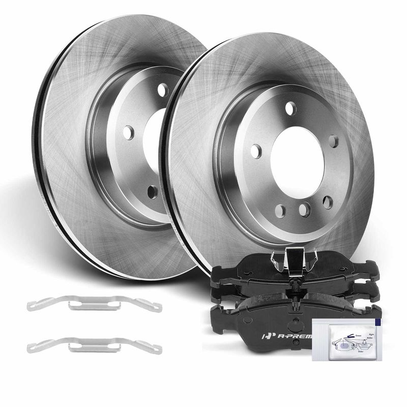 Front Disc Brake Rotors & Ceramic Brake Pads for BMW 323i 325i E46 E36 Z3 E85 Z4