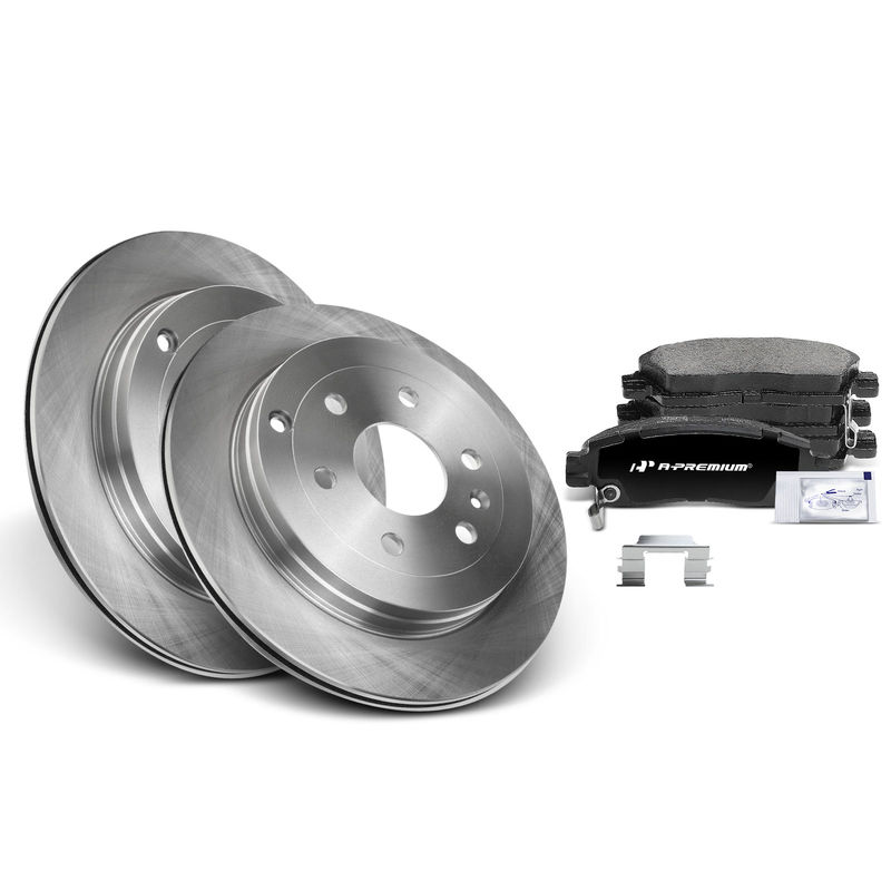 Rear Disc Brake Rotors & Ceramic Brake Pads for Buick Enclave Chevrolet GMC