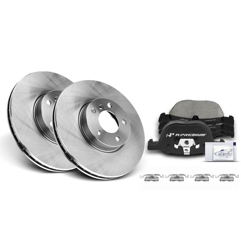 Front Disc Brake Rotors & Ceramic Brake Pads for BMW X5 X6 E70 E71 E72 2011-2012
