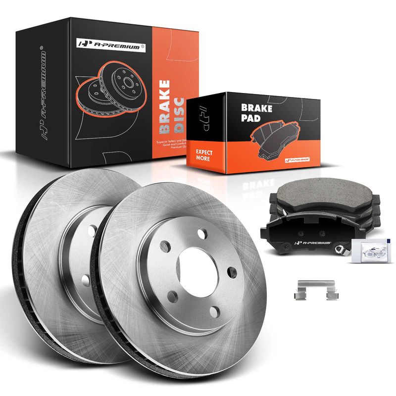 Front Disc Brake Rotors & Ceramic Brake Pads for Buick LeSabre 98-05 Pontiac