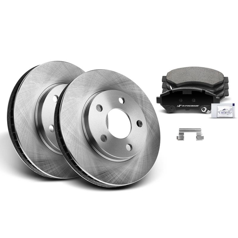 Front Disc Brake Rotors & Ceramic Brake Pads for Buick LeSabre 98-05 Pontiac