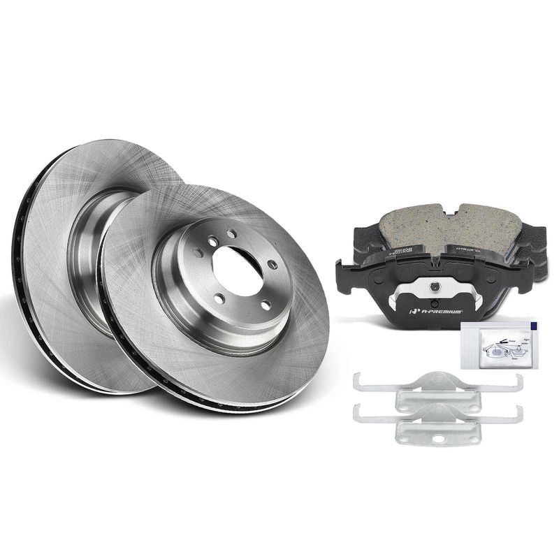 Front Disc Brake Rotors & Ceramic Brake Pads for BMW 335d 335i 335is 335xi X1